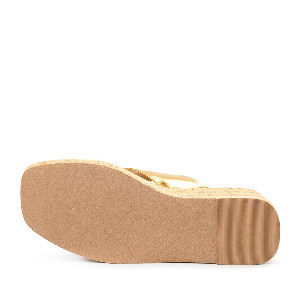 Tamanco Royalz Metalizado Melina Plataforma Dourado Dourado 3