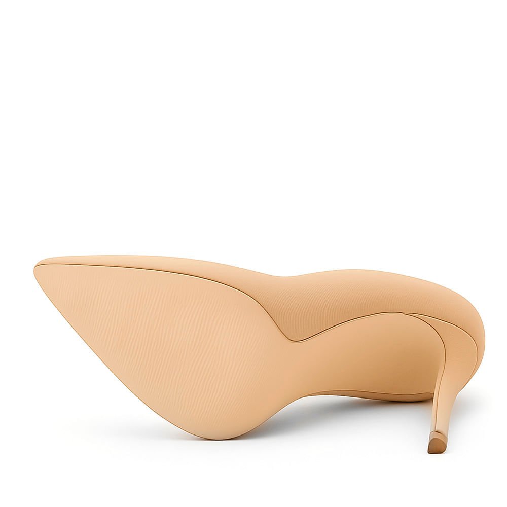 Scarpin Royalz Nobuck Salto Fino Celine Nude Escuro Nude 3