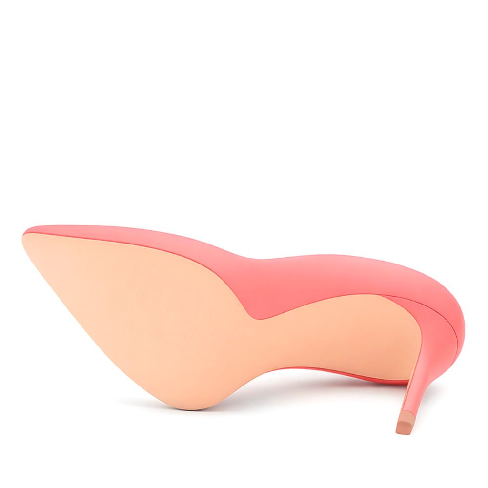 Scarpin Royalz Liso Salto Alto Fino Celine Coral Coral 3