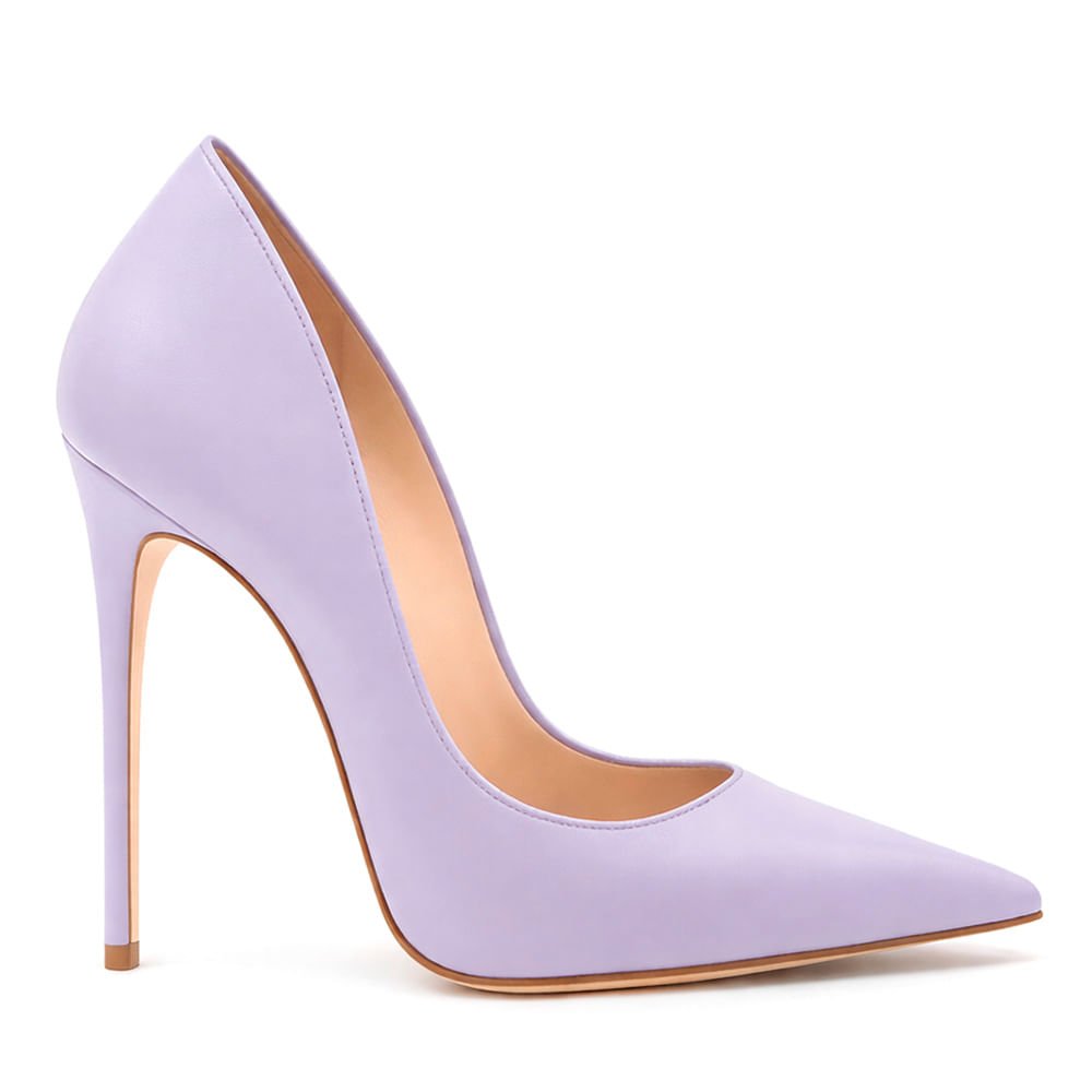 Scarpin Royalz Liso Salto Alto Fino Celine Lilás