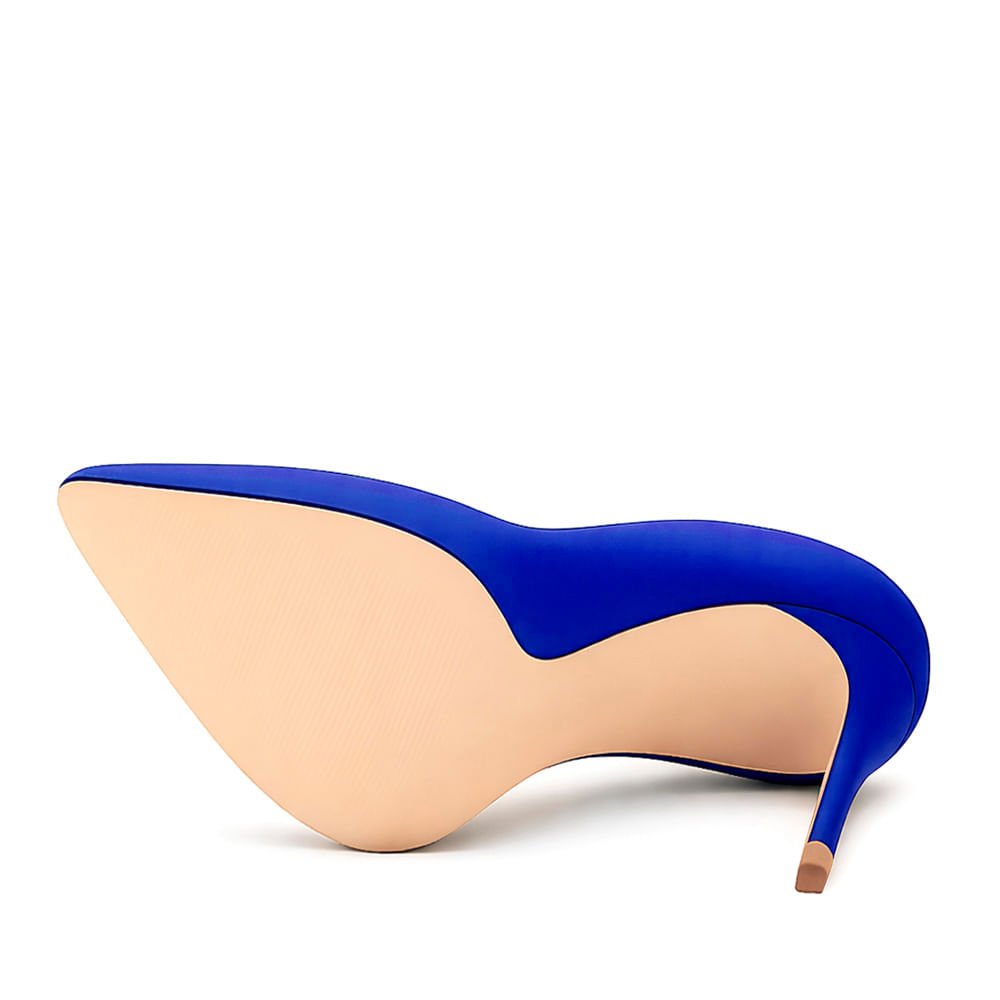 Scarpin Royalz Liso Salto Alto Fino Celine Azul Royal Azul 3