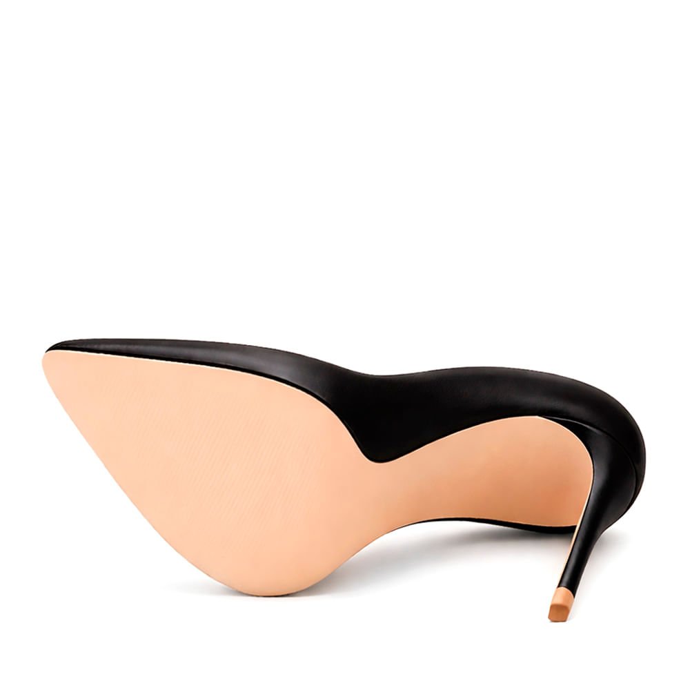 Scarpin Royalz Liso Salto Alto Fino Celine Preto Preto 3