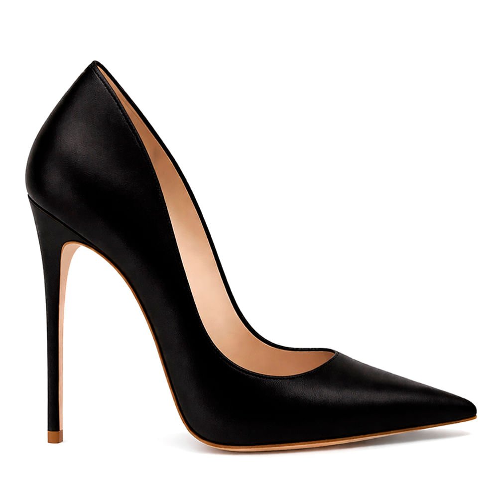 Scarpin Royalz Liso Salto Alto Fino Celine Preto