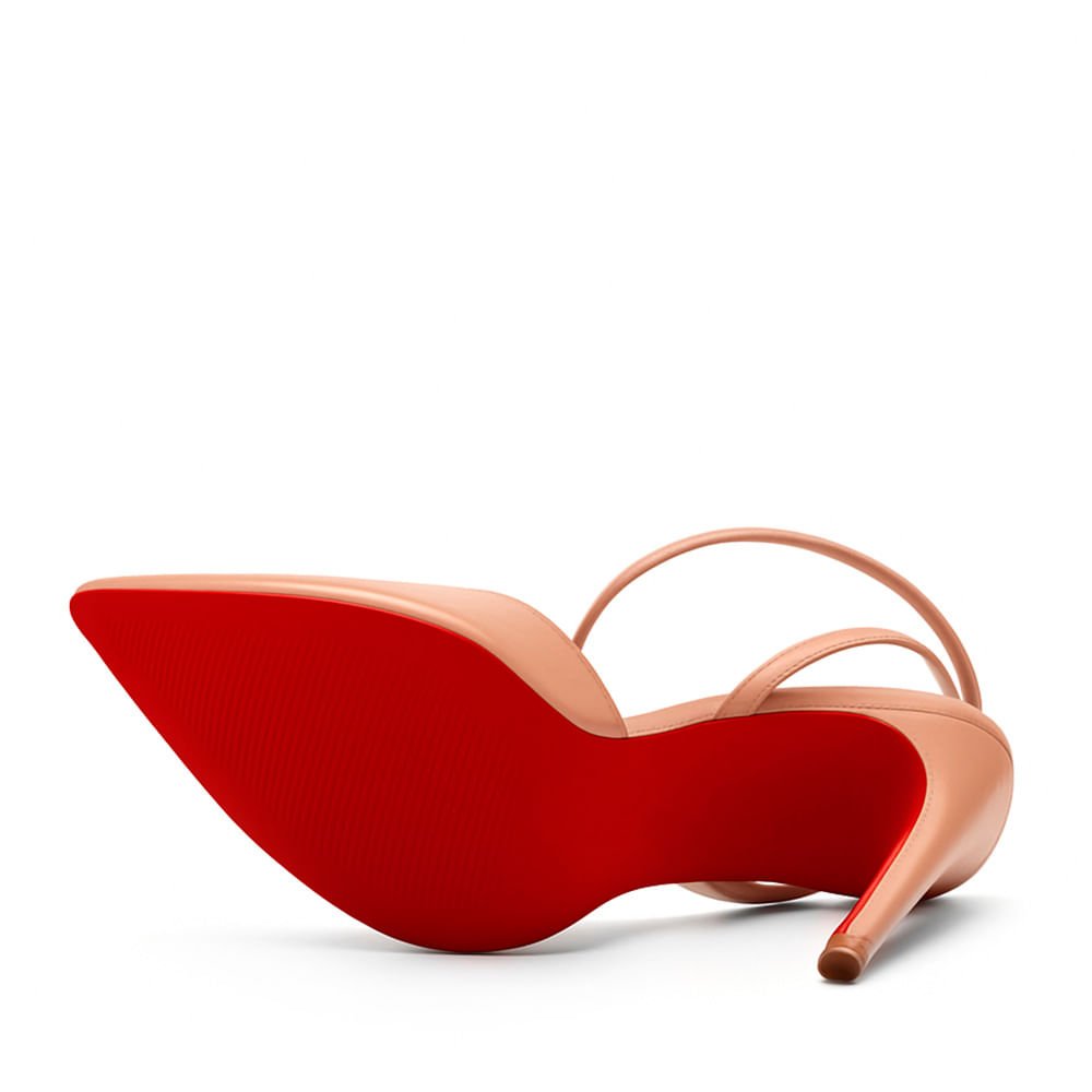 Scarpin Royalz Ankle Strap Verniz Sola Vermelha Salto Alto Fino Lina Nude Nude 3