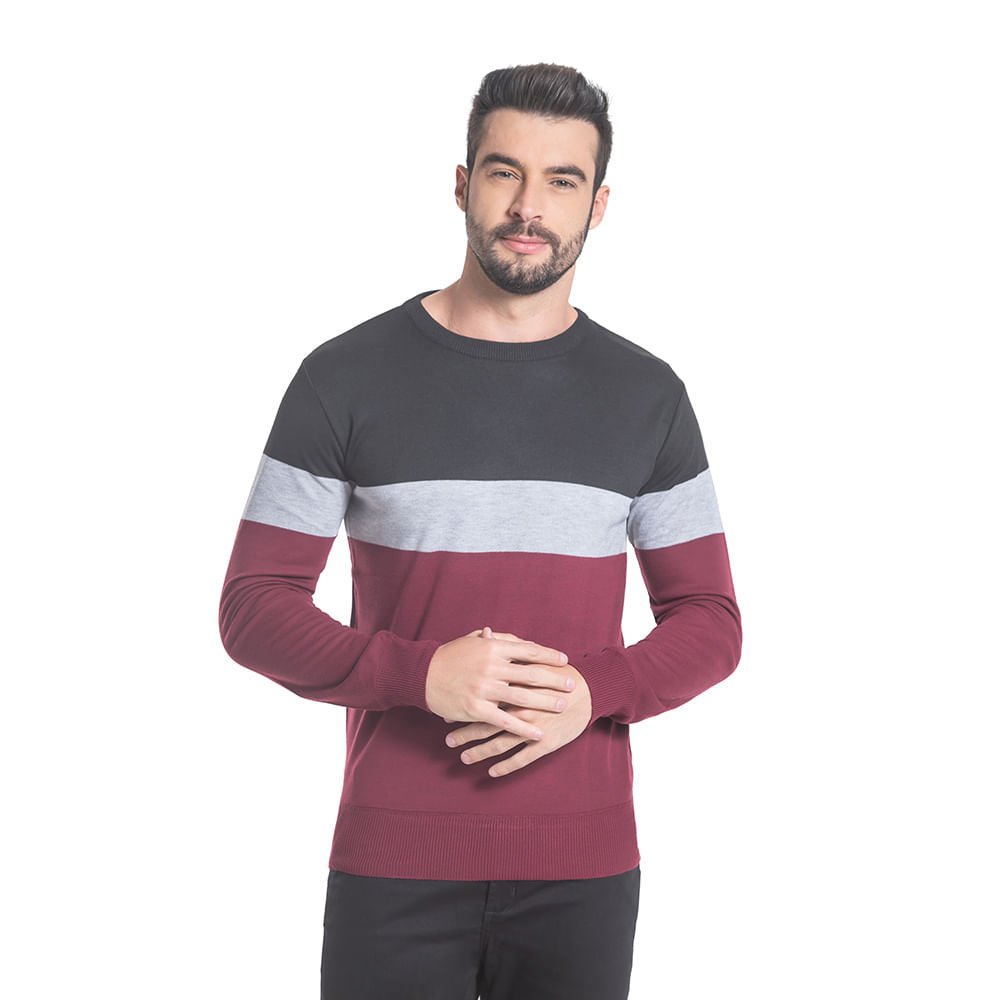 Suéter Listrado Remo Fenut Multicores