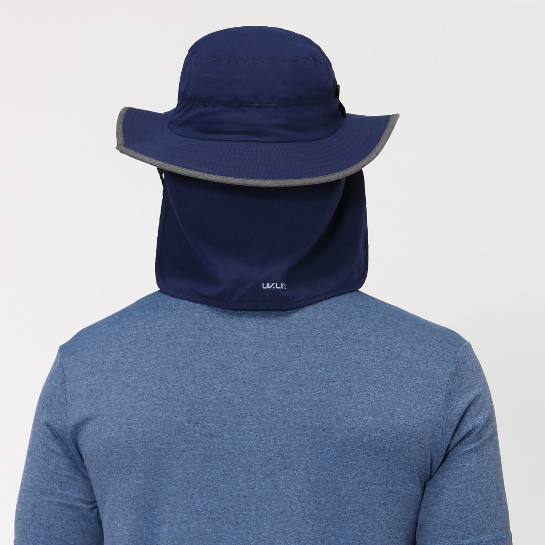 Chapéu UV Com Proteção Solar Kansas Marinho/Cinza Azul 2