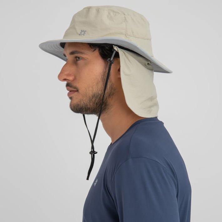 Chapéu Kansas Com Proteção Solar UV.LINE Areia/Cinza Bege 2