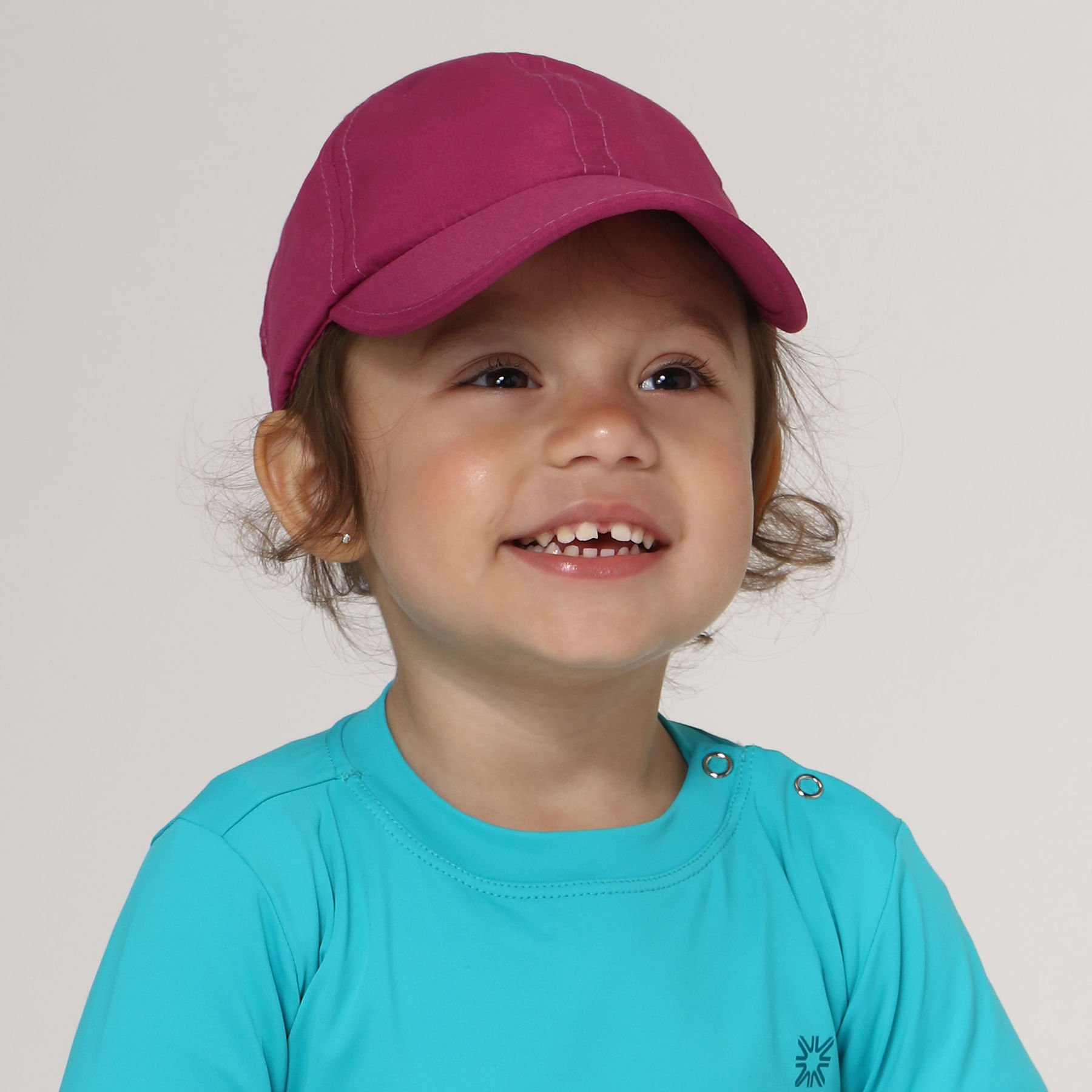 Boné UV Com Proteção Solar Baby Colors Magenta Roxo 2