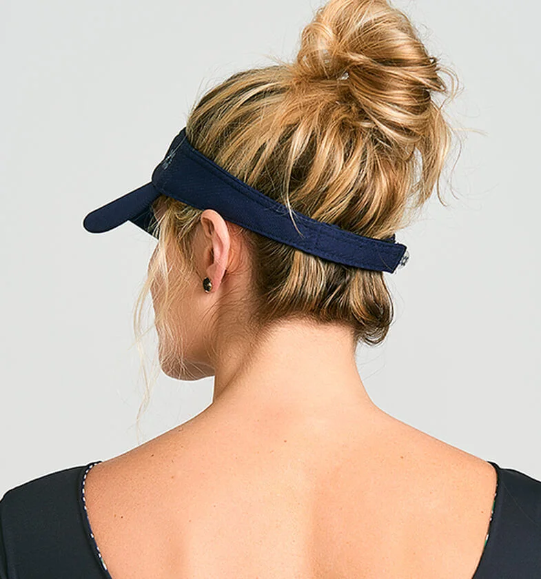 Viseira UV Com Proteção Solar Athletic Dry Marinho Azul 2