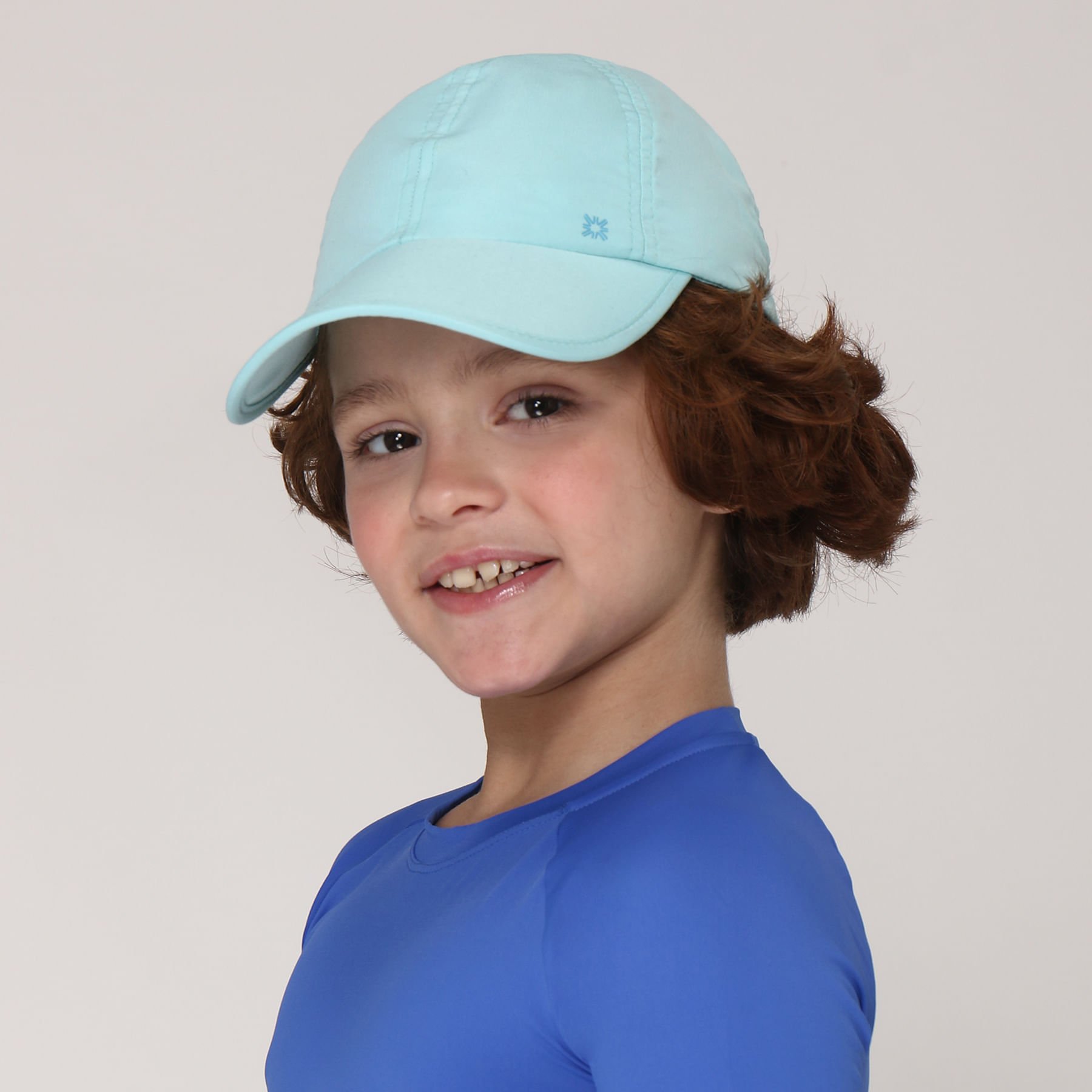 Boné UV Infantil Com Proteção Solar Teens Colors Verde Água Verde 2