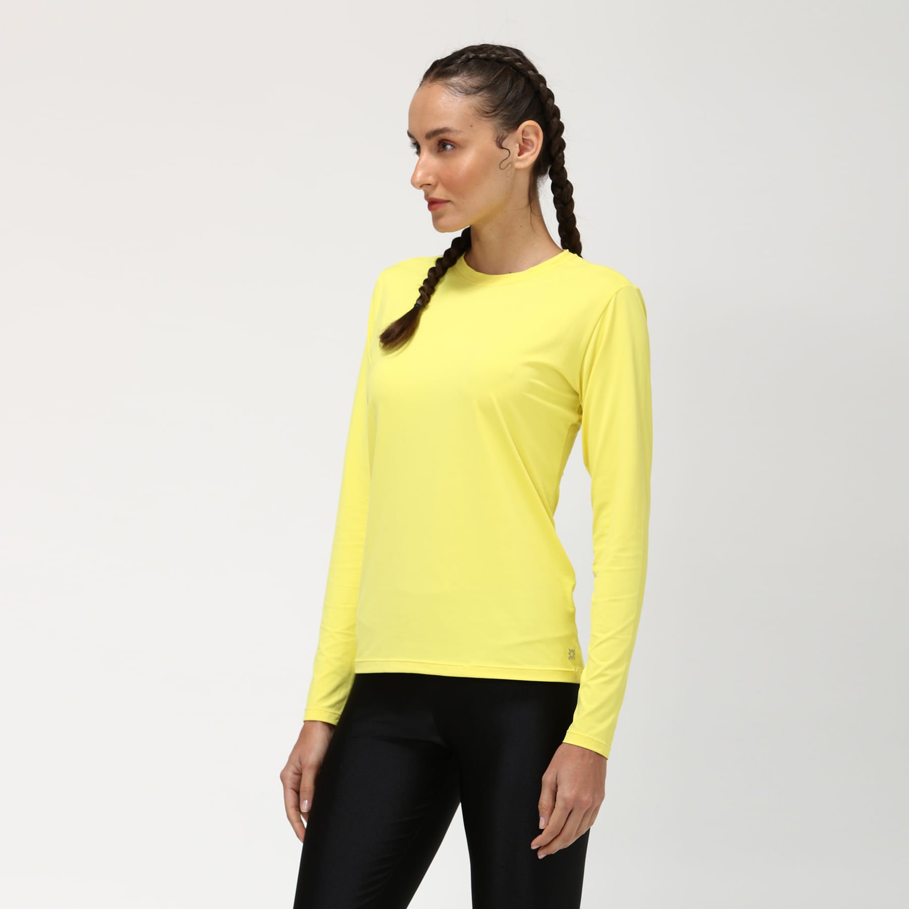 Camisa UV Feminina Com Proteção Solar Uvpro Amarelo