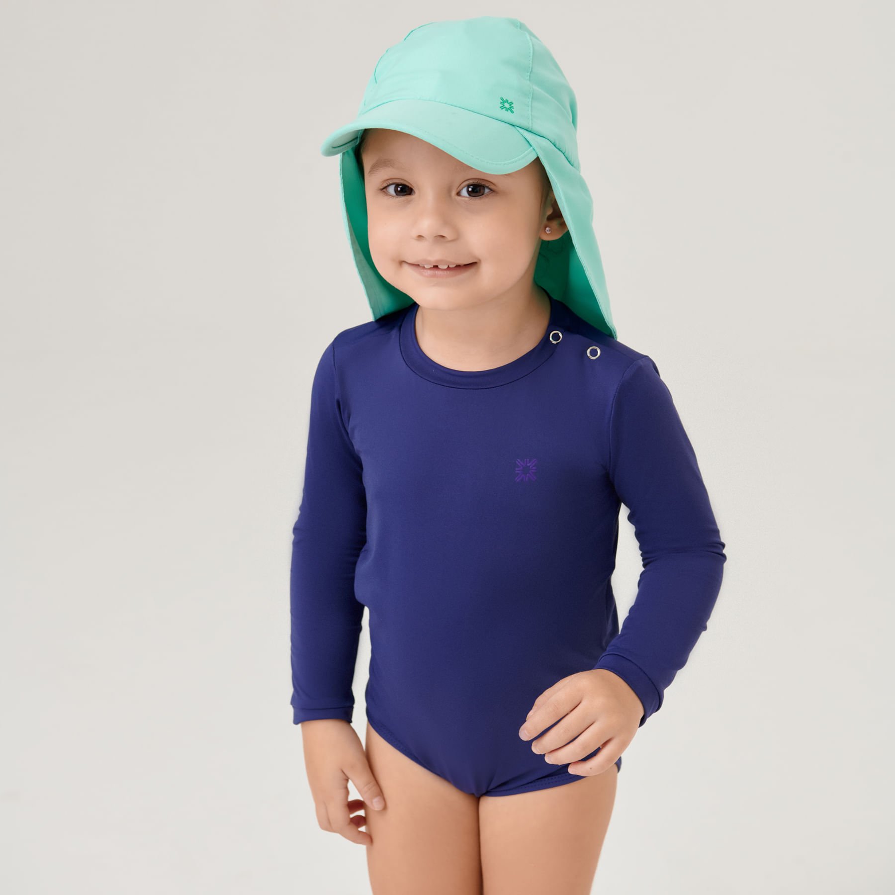 Boné UV Legionário Infantil com Proteção Solar Verde Claro