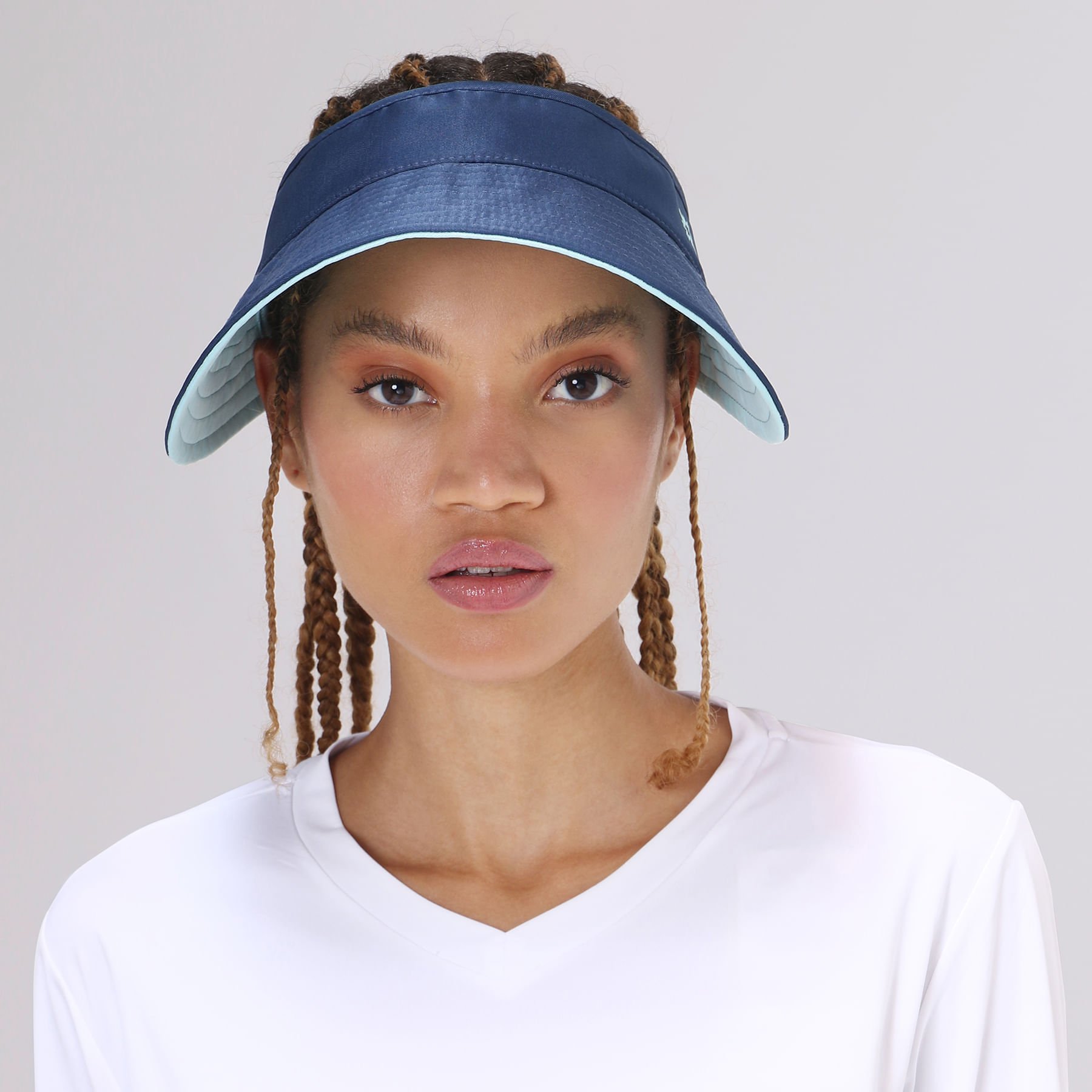 Viseira UV Com Proteção Solar Bali Marinho/Azul Claro Azul 2