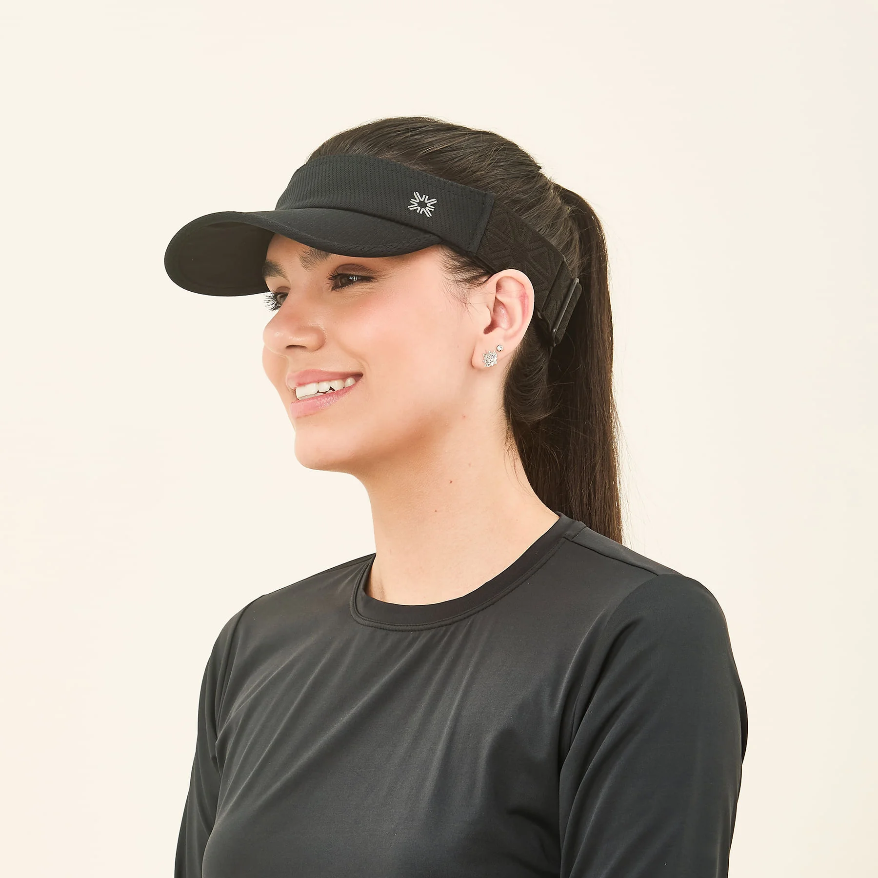 Viseira UV Elastic Com Proteção Solar Preto Preto 2