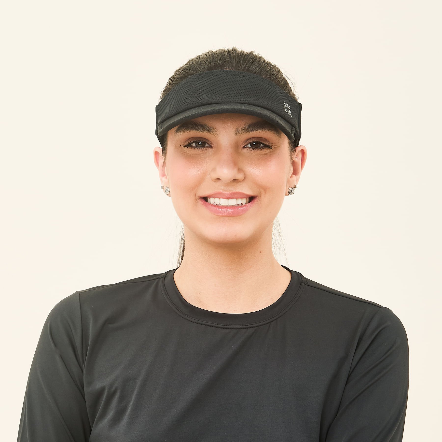 Viseira UV Elastic Com Proteção Solar Preto Preto 3