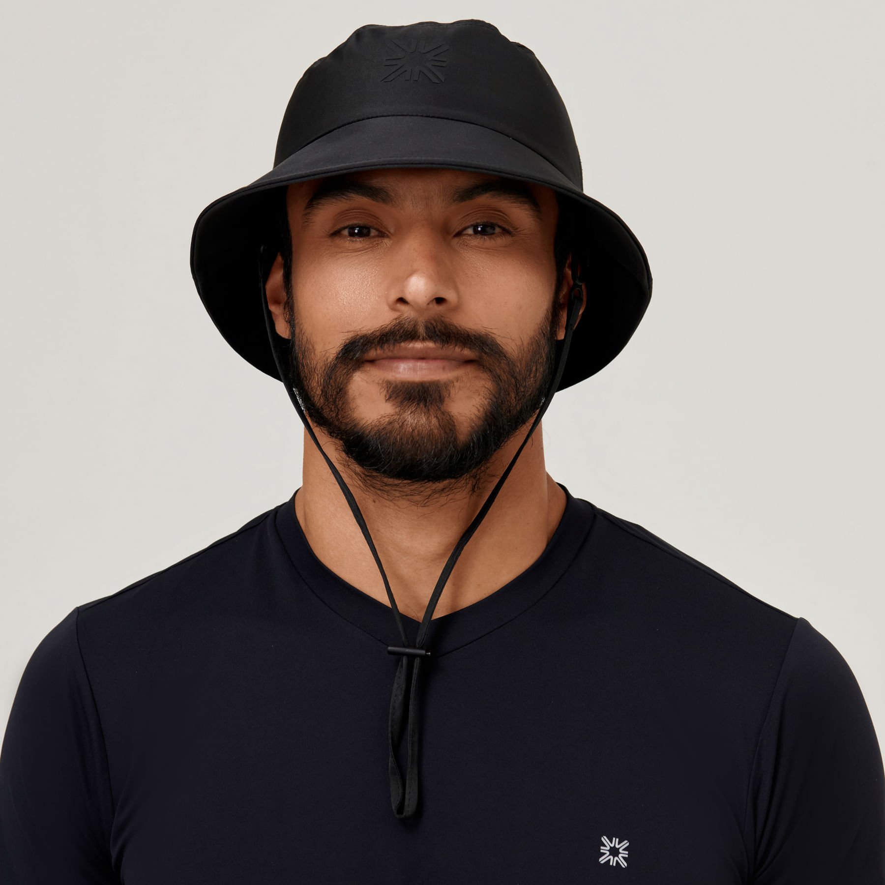 Chapéu UV Bucket Com Proteção Solar Preto Preto 2