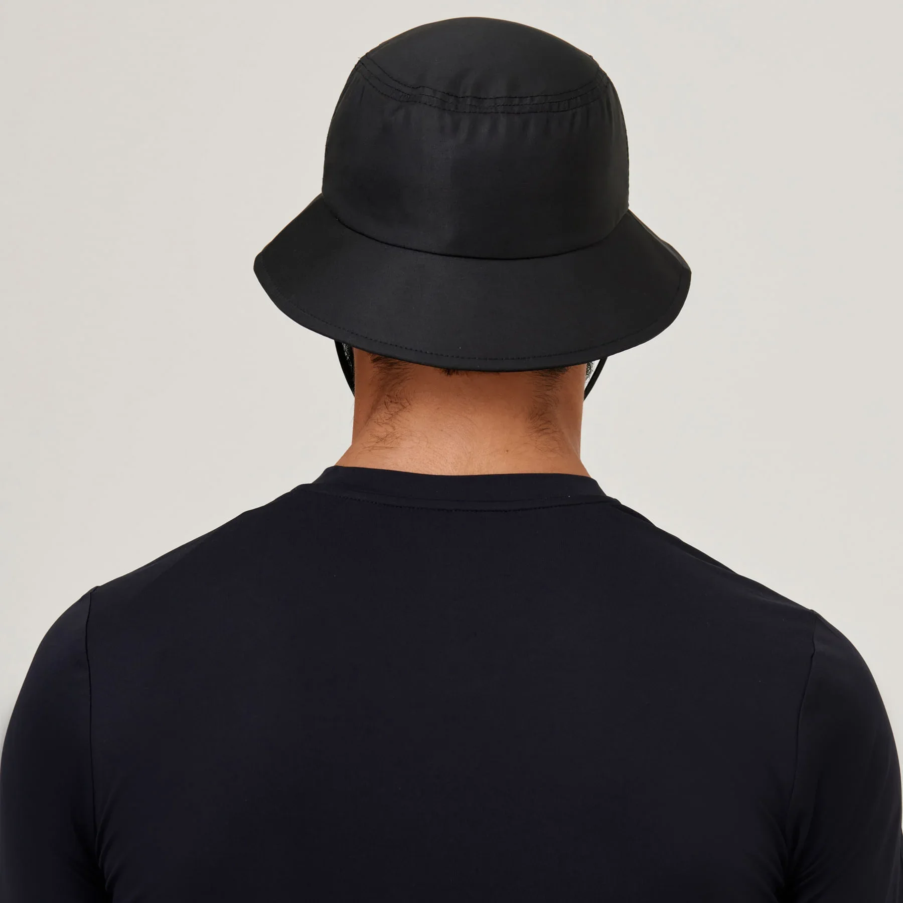 Chapéu UV Bucket Com Proteção Solar Preto Preto 3