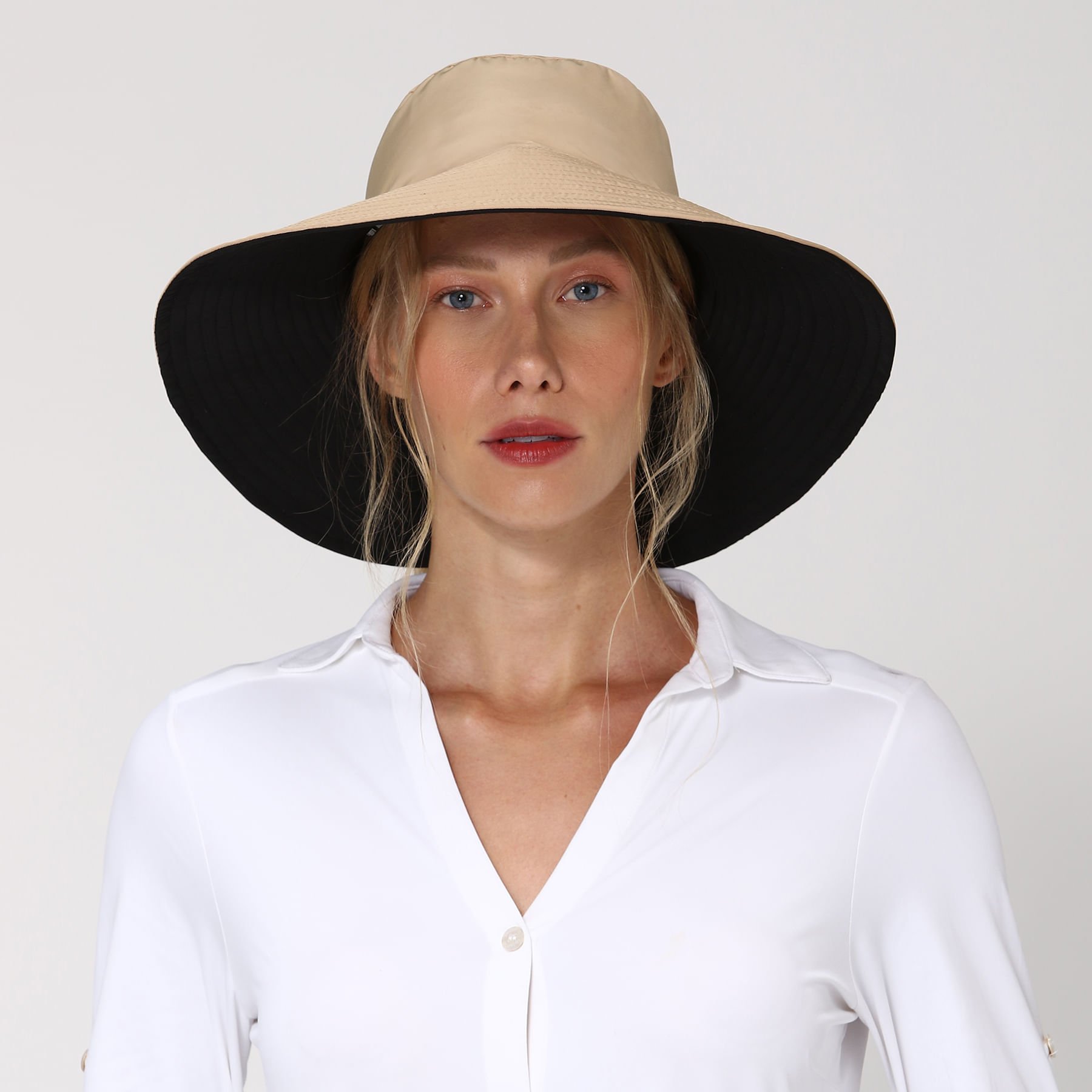 Chapéu UV Com Proteção Solar San Diego Preto/Areia Preto 5