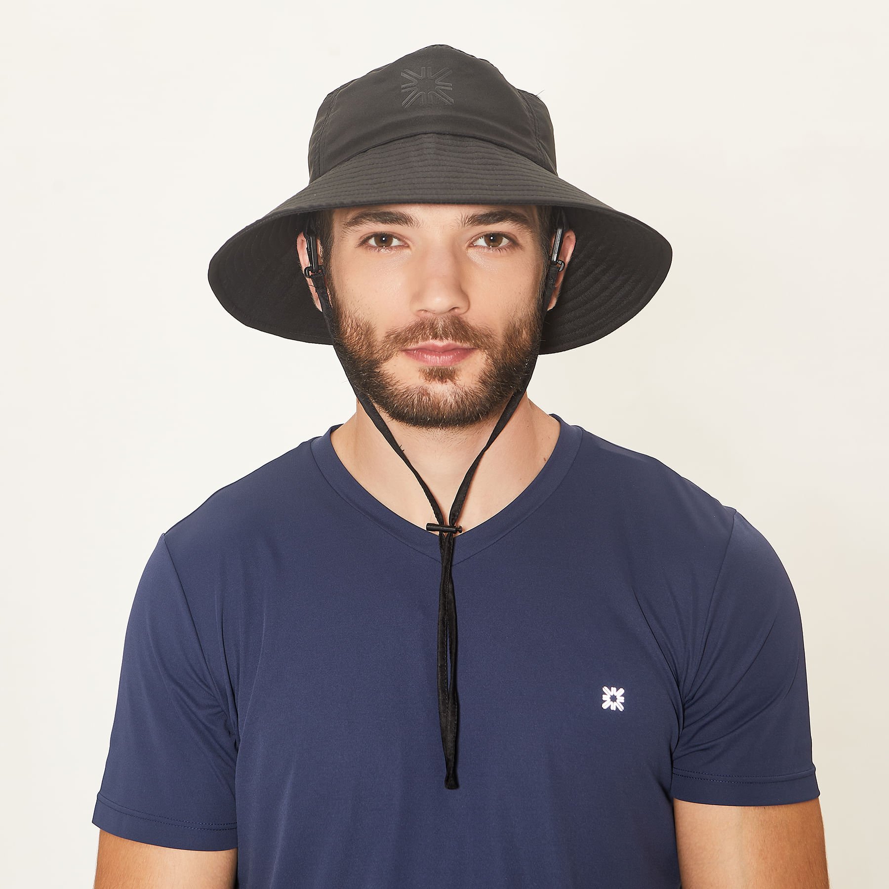 Chapeu Uv Com Proteção Solar New Cassís Preto Preto 2