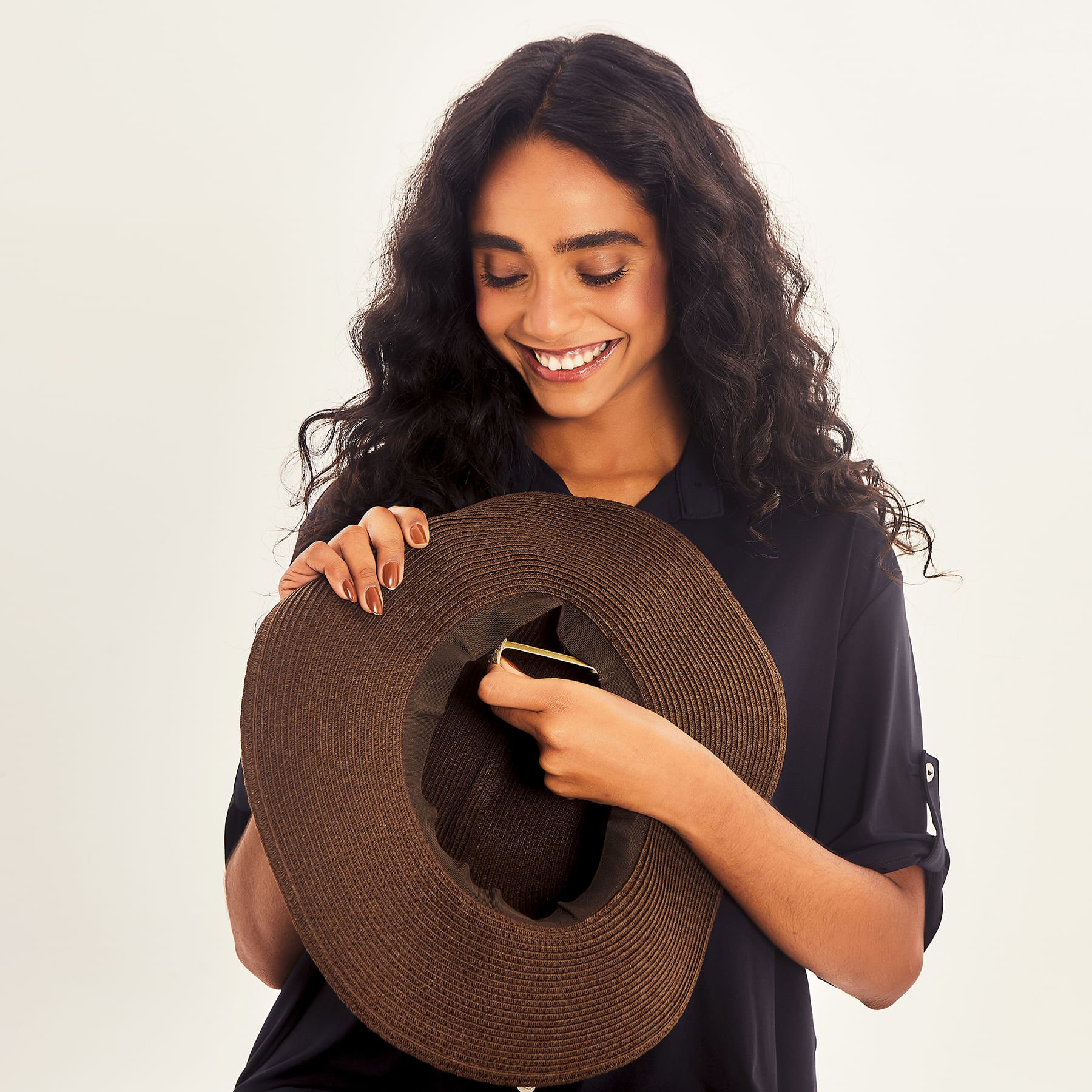 Chapéu UV Com Proteção Solar Saint-Raphael Marrom Marrom 5