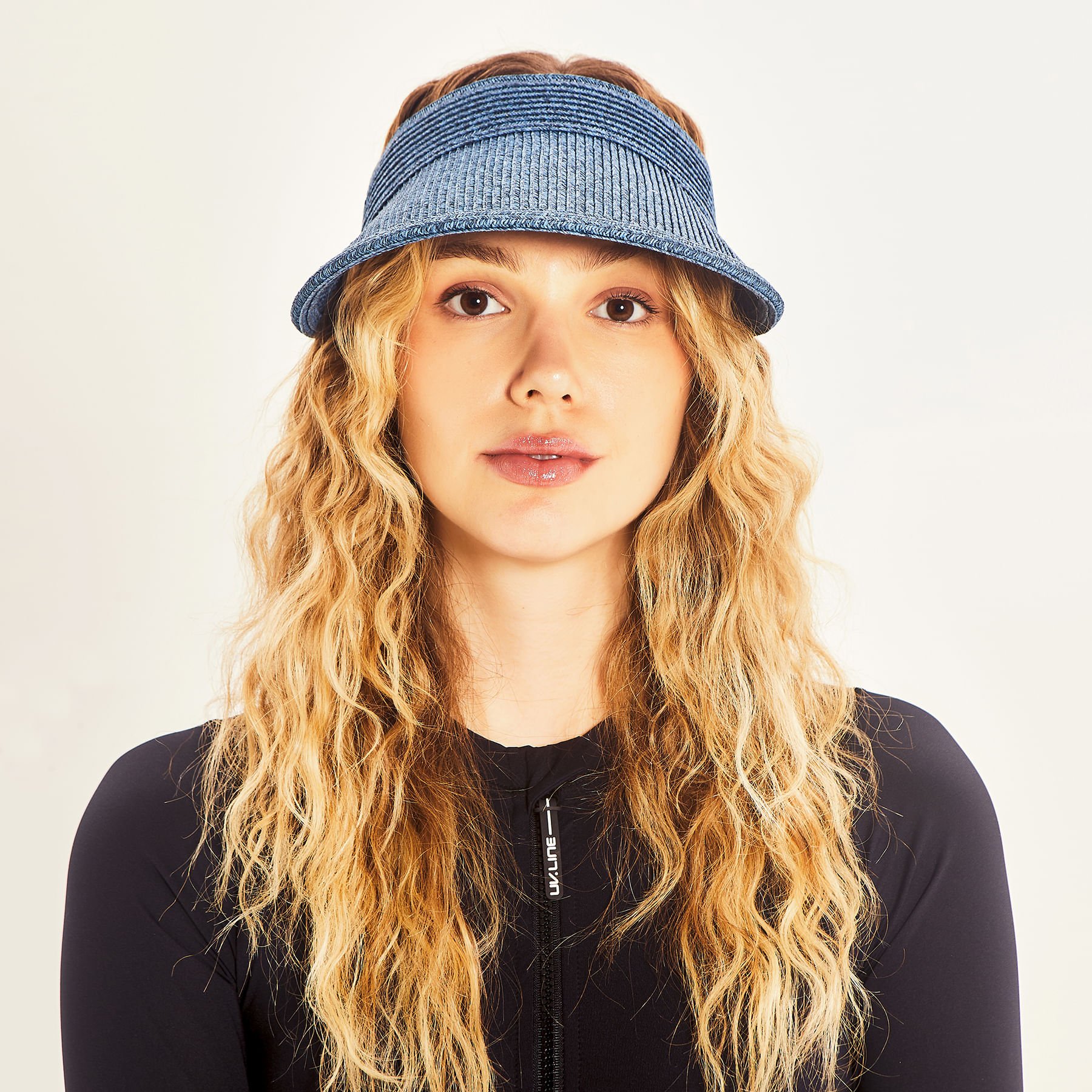 Viseira UV Com Proteção Solar Brunei Denim Azul 2