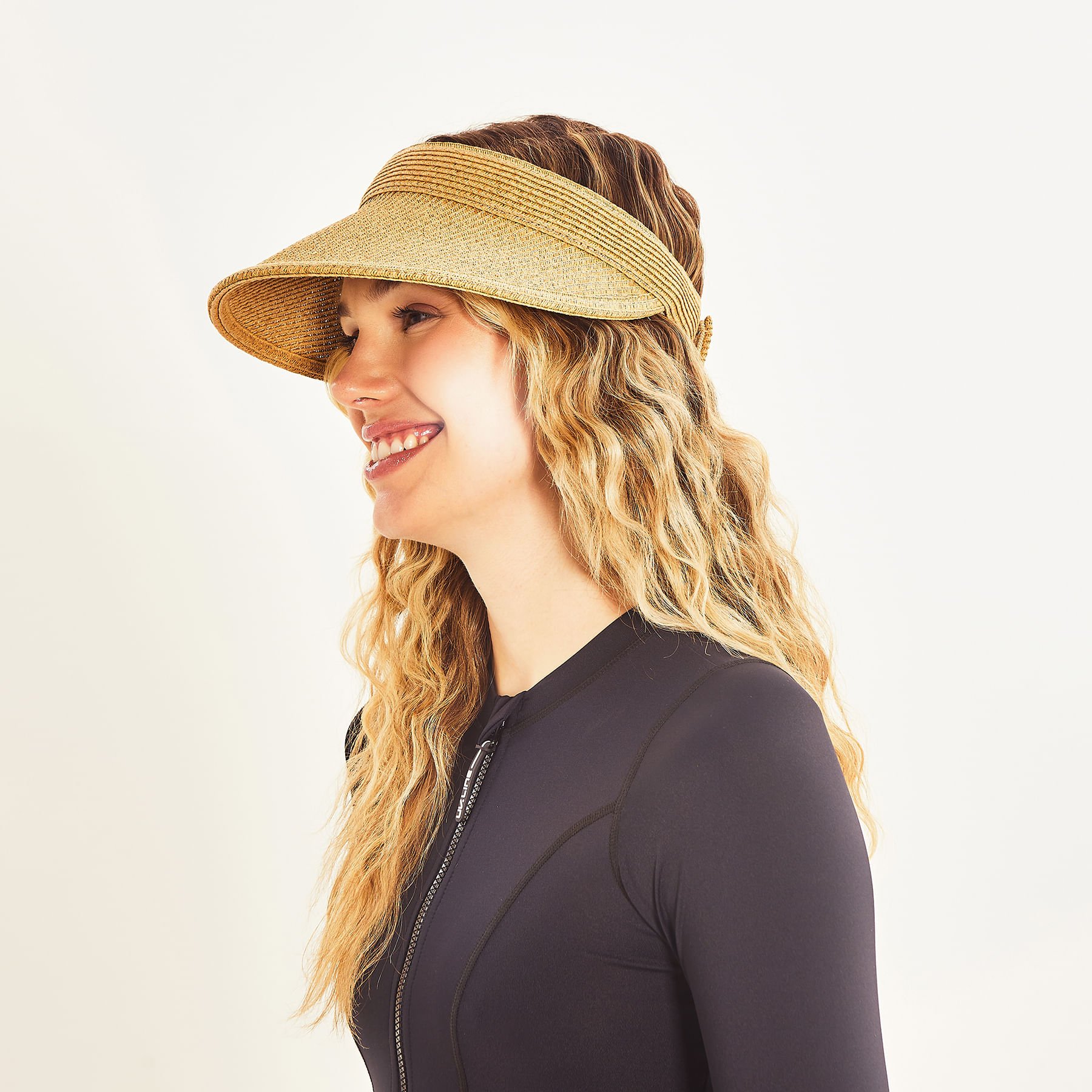 Viseira UV Com Proteção Solar Brunei Trigo Bege 2