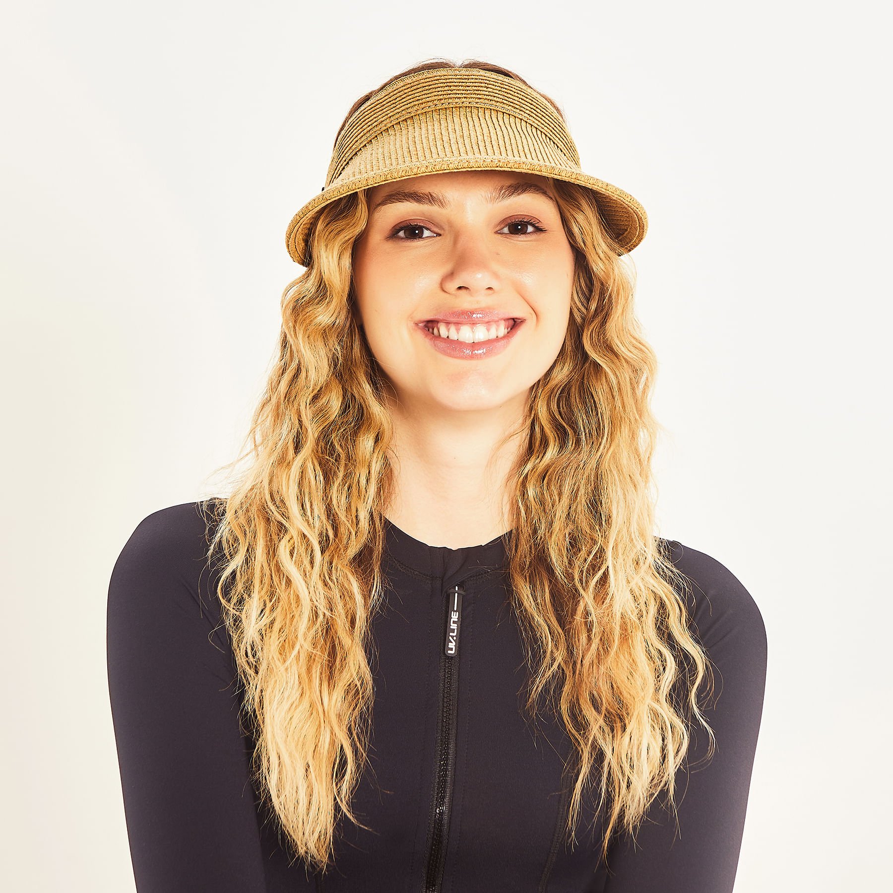 Viseira UV Com Proteção Solar Brunei Trigo Bege 4