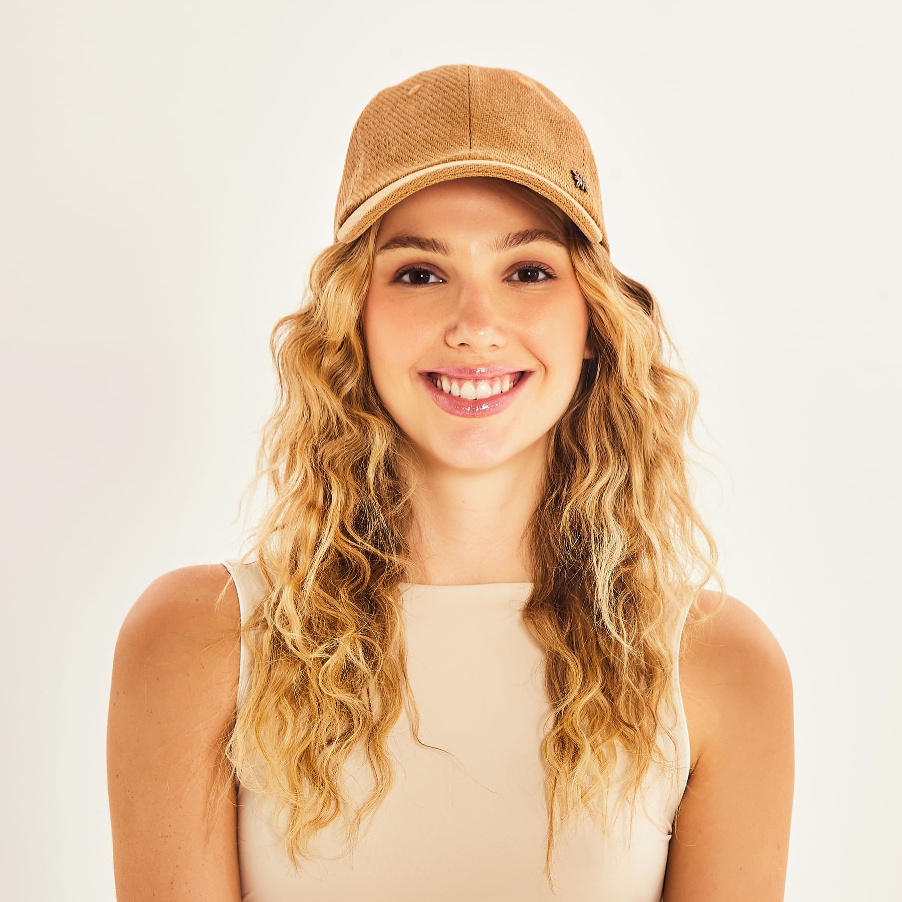 Boné de Palha Uv Com Proteção Solar Saint Barth Kaki Marrom 4