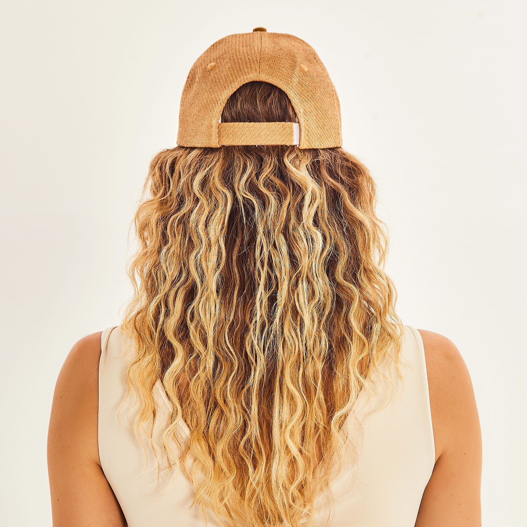 Boné de Palha Uv Com Proteção Solar Saint Barth Kaki Marrom 5