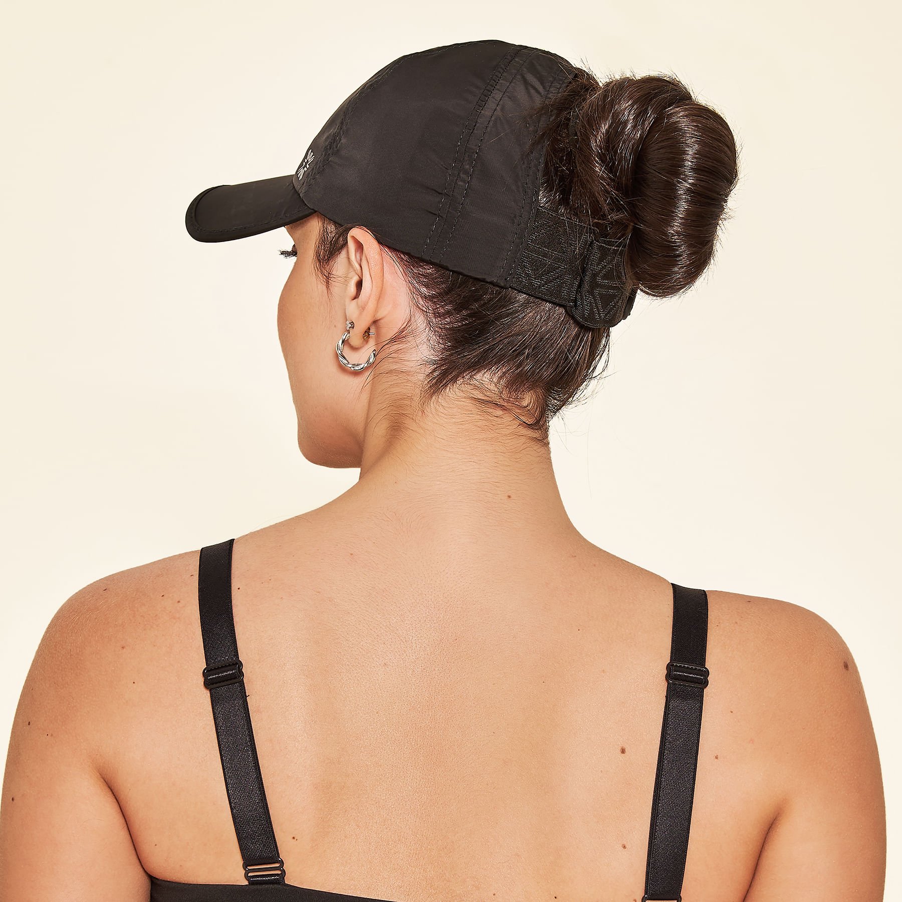 Boné Uv Com Proteção Solar Beach Tennis-PRETO Preto 2