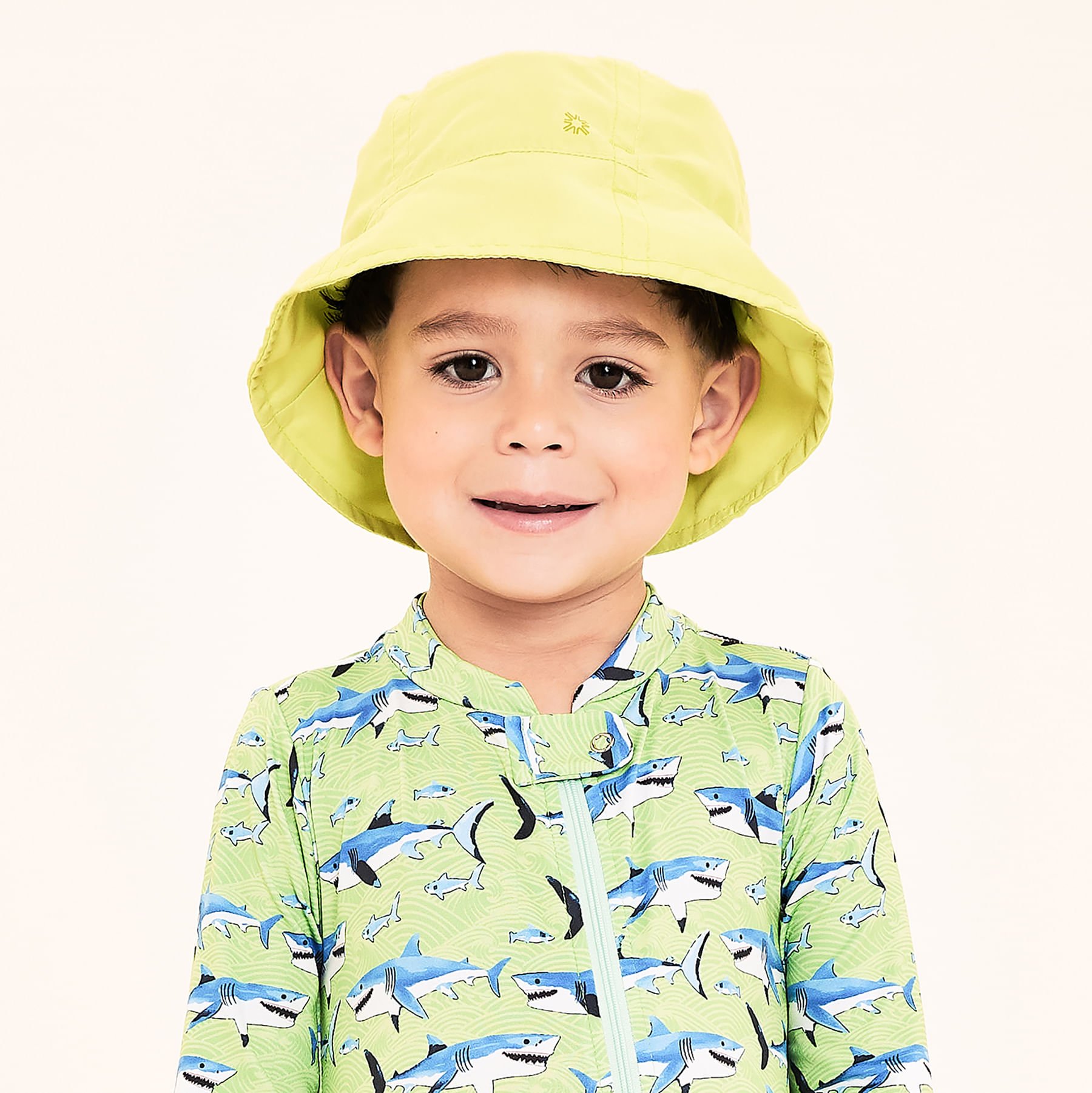Chapéu UV com Proteção Solar Napoli Basic Kids Limão Neon Amarelo Esverdeado 2