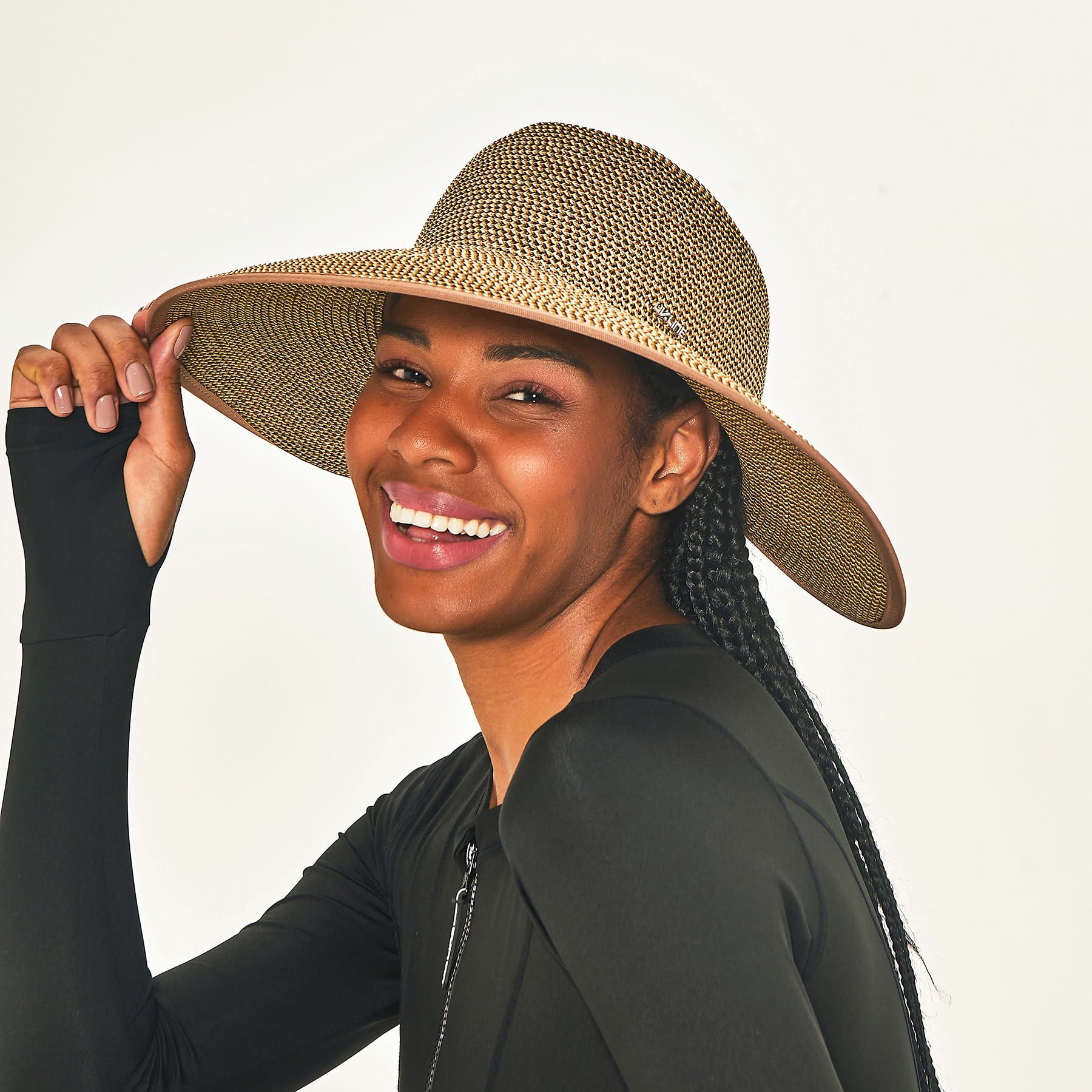 Chapéu de Palha UV Com Proteção Solar Santorini Mescla