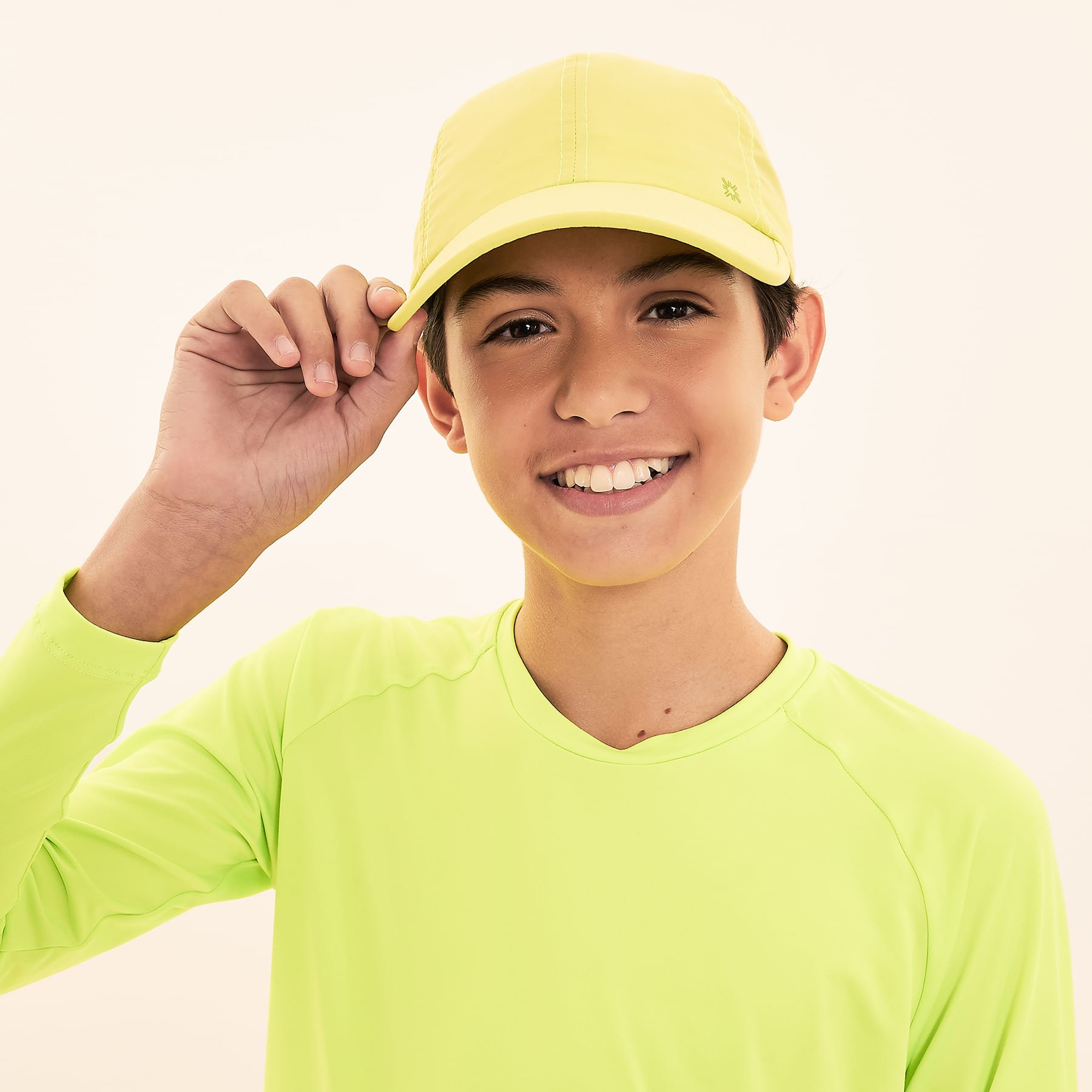 Boné Teens Colors com Proteção Solar UV.LINE-LIMAO NEON