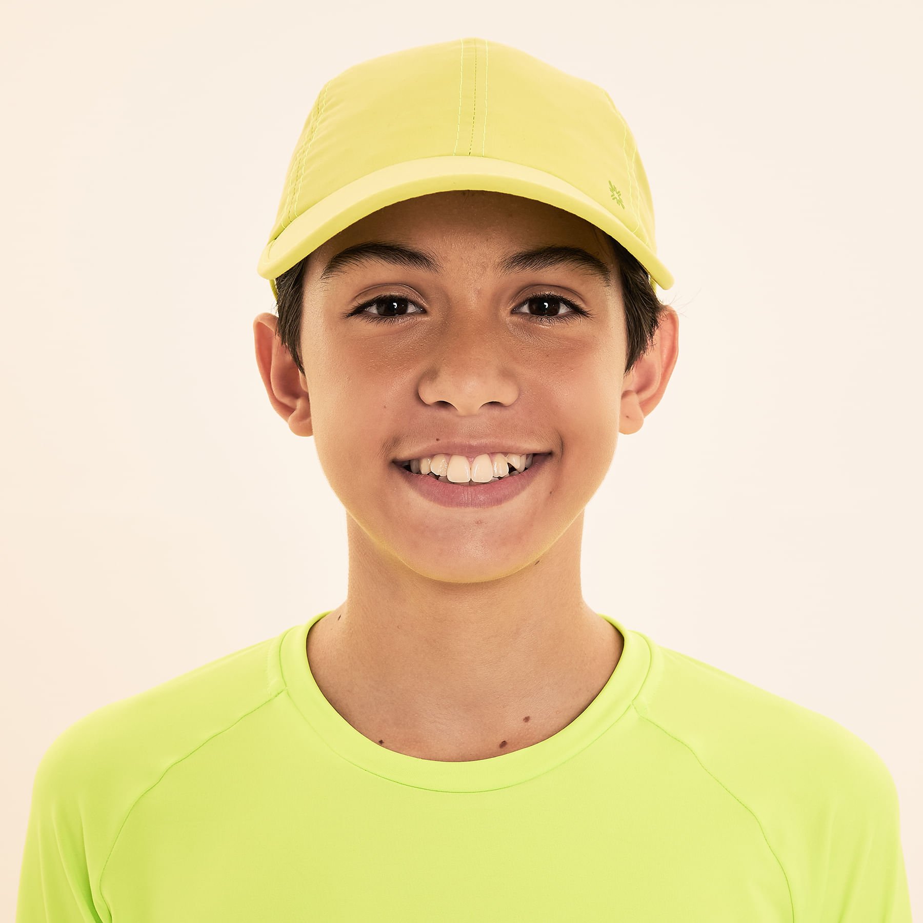 Boné Teens Colors com Proteção Solar UV.LINE-LIMAO NEON Amarelo 2
