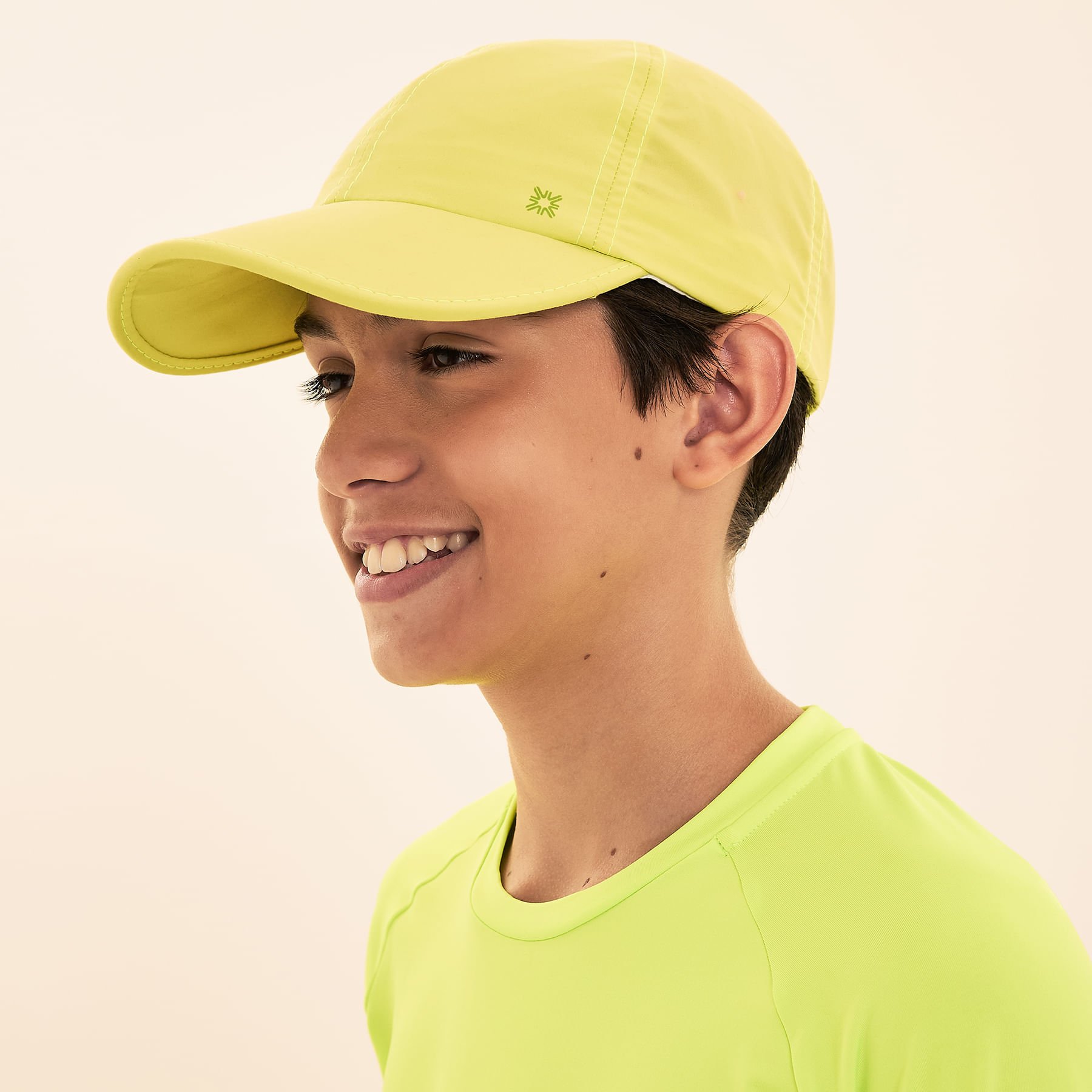 Boné Teens Colors com Proteção Solar UV.LINE-LIMAO NEON Amarelo 3