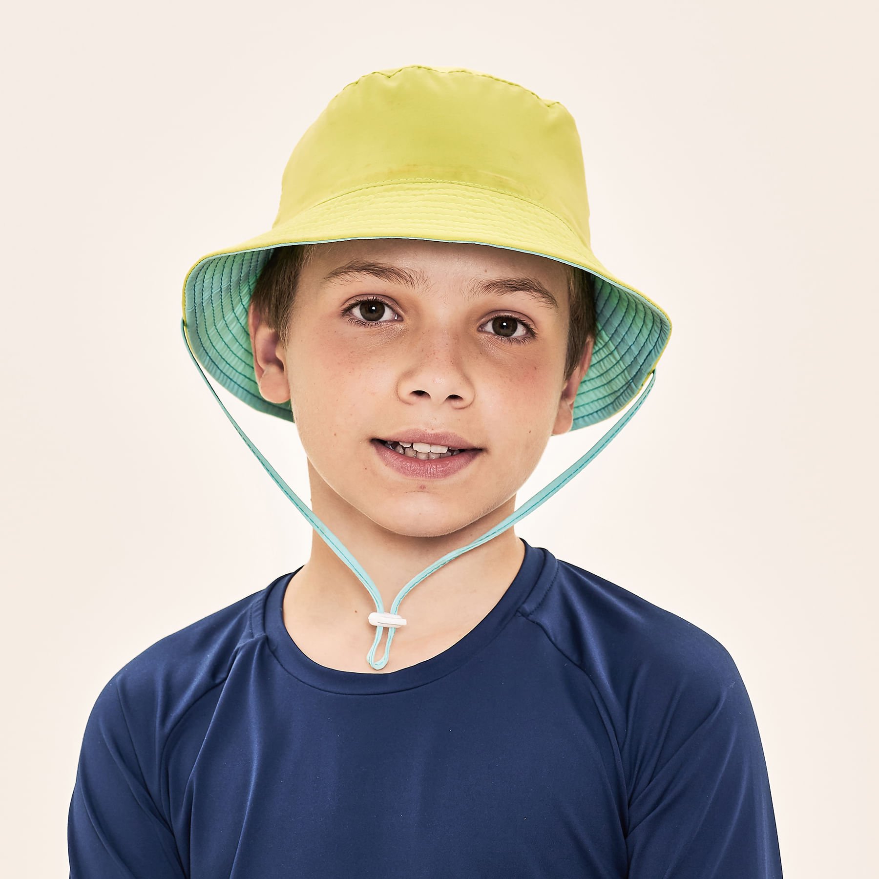 Chapéu UV Infantil Com Proteção Solar Basic Kids Lagoa/Limão Neon Verde 5