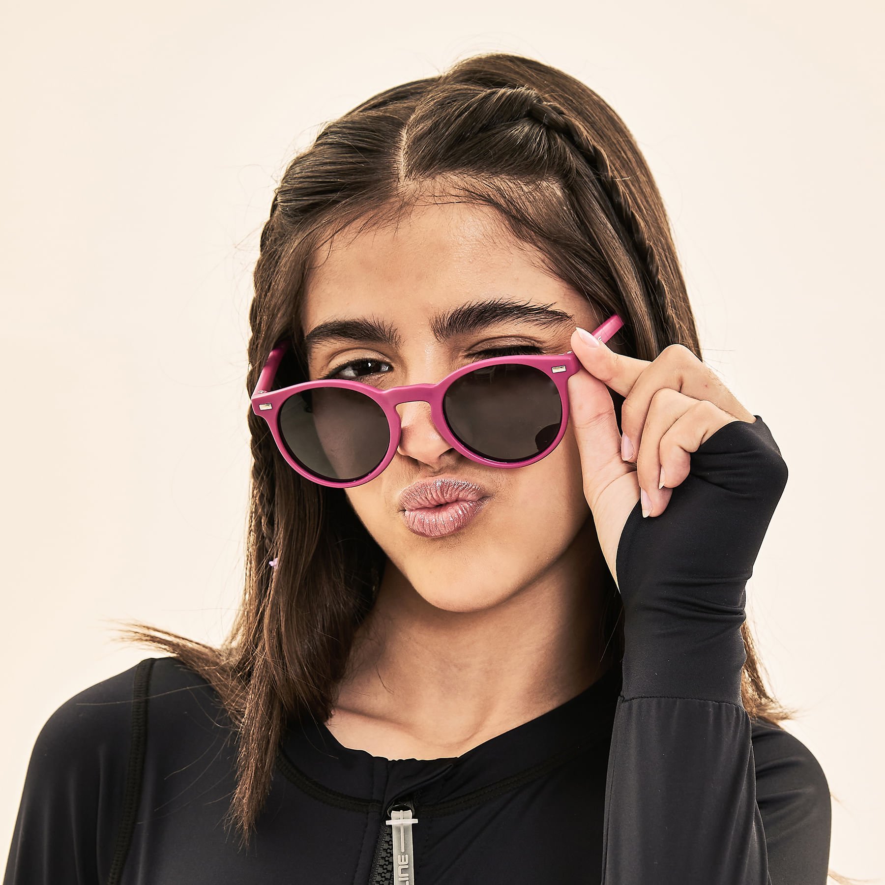 Óculos de Sol Kids UV400-MAGENTA Vermelho 4