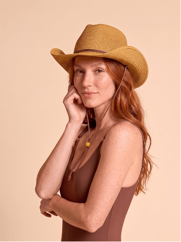 Chapéu Texas UV Com Proteção Solar Feminino - Trigo