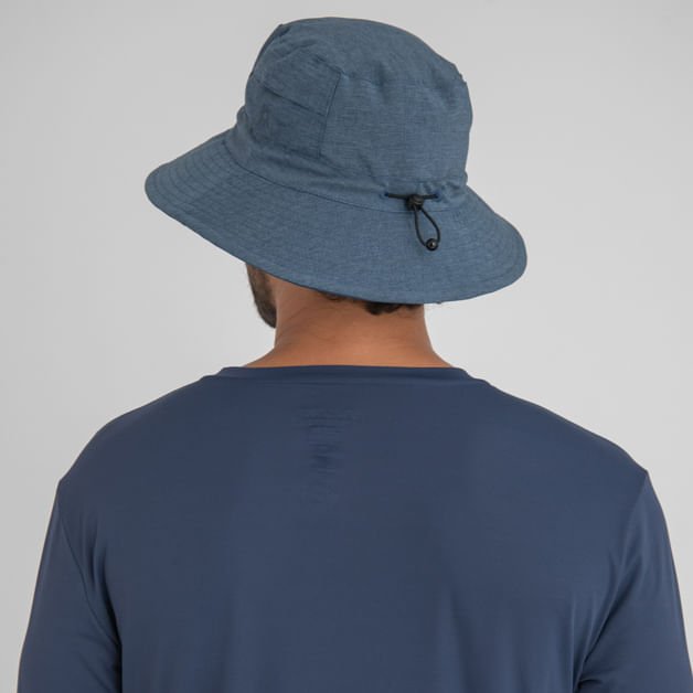 Chapéu UV Com Proteção Solar Austrália Marinho/Chumbo Azul 2