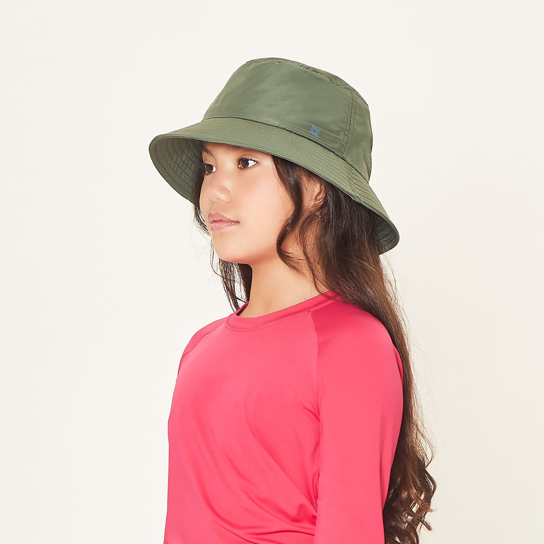 Chapéu UV Infantil Com Proteção Solar Basic Kids Verde Militar Verde 3