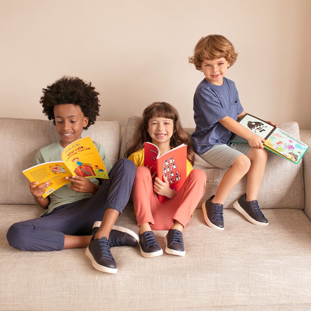 Sapatênis Infantil Bibi New Way Azul Naval de Couro Azul 2