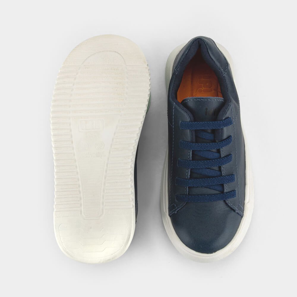 Sapatênis Infantil Bibi New Way Azul Naval de Couro Azul 4