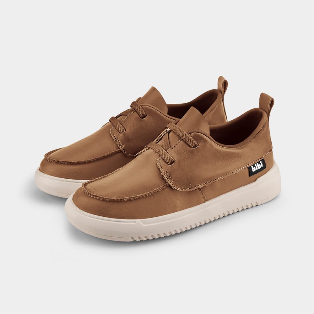 Tênis Infantil Casual Bibi New Way Caramelo de Couro 1192072 Azul 2