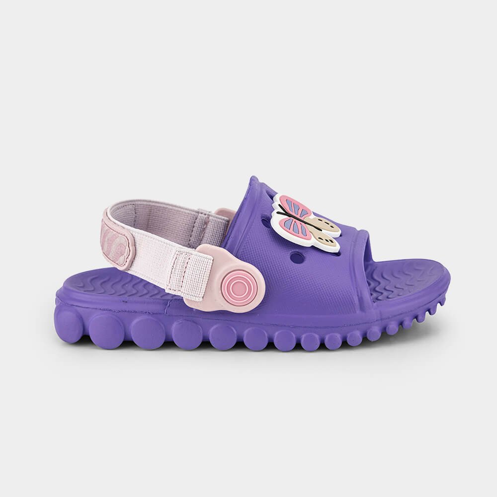 Chinelo Infantil Bibi Sun Slide Violeta de Borboleta Roxo 1