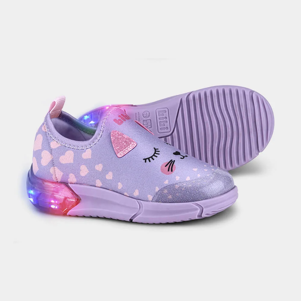 Tênis Infantil de Luz Bibi Space Lilás de Gatinho Roxo 4