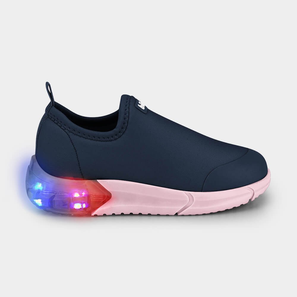 Tênis Infantil de Luz Bibi Space Azul e Rosa Azul 1