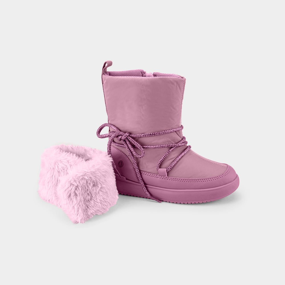 Bota Infantil Cano Médio Bibi Urban Kids Drop Rosa Rosa 7