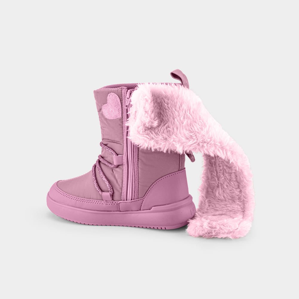 Bota Infantil Cano Médio Bibi Urban Kids Drop Rosa Rosa 8