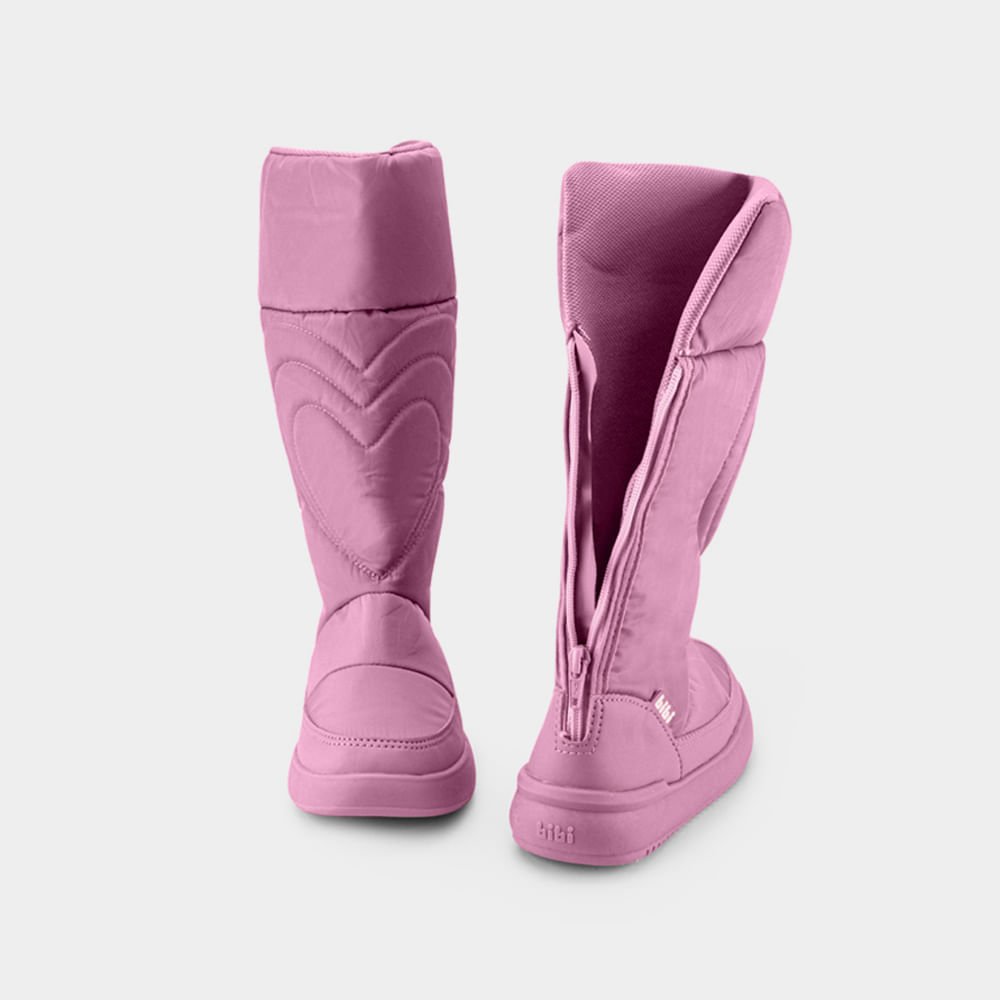 Bota Infantil Cano Longo Bibi Urban Kids Drop Rosa Rosa 4