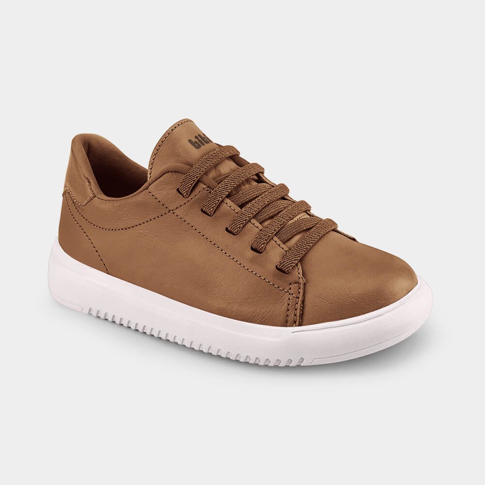 Sapatênis Infantil Bibi New Way Marrom de Couro Marrom 1